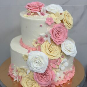 торт свадебный с розами на заказ по уфе